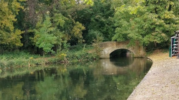 Wharf Bridge at the terminus of the Itchen Navigation
